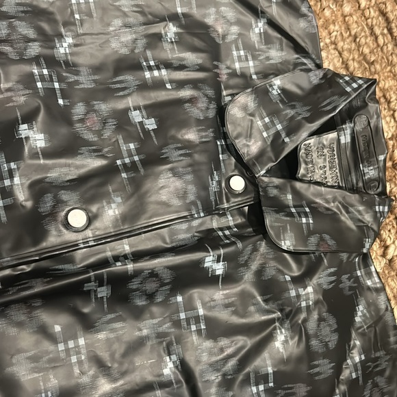 Voguemont Vintage Mens Graphic Printed Long Rain Coat Size Large - Picture 8 of 13